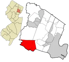 Location in Essex County and the state of New Jersey.