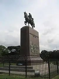 Juan Manuel de Rosas monument in Seeber square.