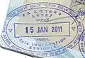 Entry stamp issued at Addis Ababa Bole International Airport in an Israeli passport
