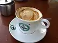 A caffè macchiato in Ethiopia (Kaldi's, Addis Ababa)
