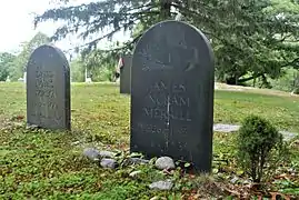 Jackson and Merrill graves, Evergreen Cemetery, Stonington, Connecticut