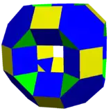 Density of a genus 5 toroidal is -4, like this Stewart_toroid:v=72, e=168, f=88.