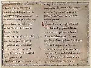 Image 9Image of pages from the Decretum of Burchard of Worms, an 11th-century book of canon law. (from Canon law)