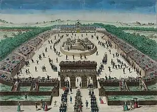 Illustration of the Fête de la Fédération at Champ de Mars, July 14 , 1790 (Musée de la Révolution française).
