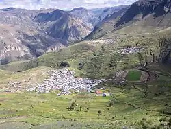 A view of Chojata and the mountains north and north-west of it