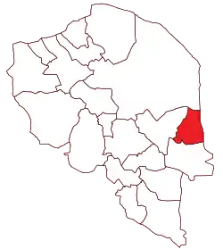 Location of Fahraj County in Kerman province