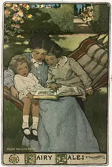 Image 17A mother reads to her children, depicted by Jessie Willcox Smith in a cover illustration of a volume of fairy tales written in the mid to late 19th century. (from Children's literature)