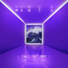 A purple hallway with purple waves in the background