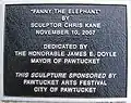 Fanny sculpture dedication plaque