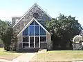 The First United Methodist Church, across the street from City Hall