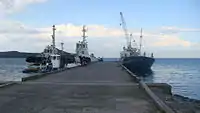 Tugboats and small vessels in the Fish Port Complex
