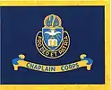 Old United States Army Chaplain Corps Flag ("Regimental Color") incorporating former Chaplain Corps seal with symbols of Christian and Jewish Chaplains