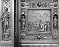 Left door: Columbus before the Council at Salamanca (1487)