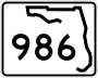 State Road 986 marker