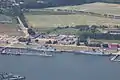 The buildings of the system training teaching group at the Heppenser Groden naval base in Wilhelmshaven
