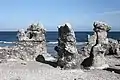 Folhammar rauks just north of the beach in Ljugarn.