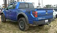 Ford F-150 SVT Raptor SuperCab, rear (showing "digital mud" graphic)