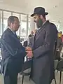 Former President Mr. Nicos Anastasiades with Chief Rabbi of Cyprus, Arie Zeev Raskin. January 27th 2023.