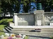View of war memorial at Fort Mahon Plage