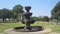 The fountain at Hill Crest Cemetery; there is also a smaller Haughton Cemetery established in 1945.