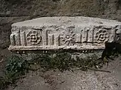 Fragment of an Ancient Roman Doric frieze in Palestrina (Italy)