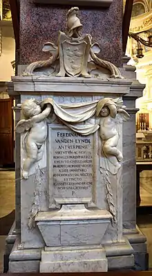 Putti of the Tomb of Ferdinand van den Eynde. The putti of Van den Eynde's tomb are considered the peak of the evolution of the putto.