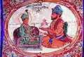 Full detail of the fresco of Jorawar Singh (left) from Gurdwara Baba Atal