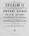 Friedrich Reinke's medical school graduation document