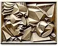 László Szlávics Jr.: F. Schiller, bronze, cast, 140 x 185&nbsp;mm, 1991