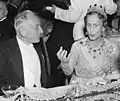 Louise Mountbatten wears the Leuchtenberg parure at the Nobels.