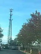 A standard American cell phone tower in Gainesville, Virginia.