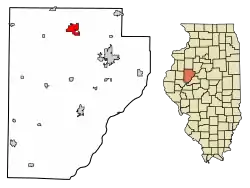 Location of Fairview in Fulton County, Illinois.