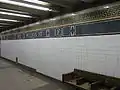 View of bench and platform side mosaics