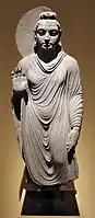 Shakyamuni, 150–200&nbsp;CE, Cleveland Museum of Art, perhaps from Takht-i-Bahi