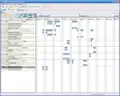 Resource load chart view of HouseBuilding sample project opened in GanttProject 2.0.10