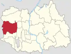 Location of Gaoliying Town within Shunyi District