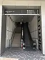 Entrance D of the transit hub from Gourmet Street
