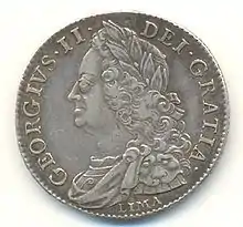 Coin shown heads up
