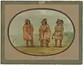 Chief Red Jacket, with Two Warriors, by George Catlin