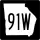 State Route 91W marker
