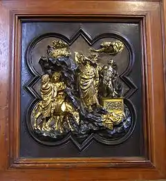 The Sacrifice of Isaac,Ghiberti's winning piece for the 1401 competition