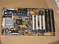 ALi M1541-based motherboard with AMD K6-2 300MHz processor.