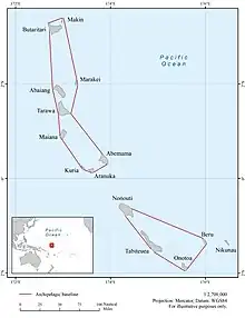 Map Gilbert Group of Islands