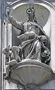 Justice by Francesco Bonazza, on the facade of the Gesuati church, Venice (1737)