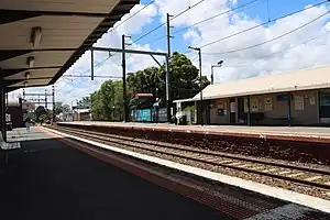 Northbound view from Glen Huntly platform 1&2 facing platform 3