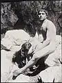 Boy with Gloeden's dog Nedda