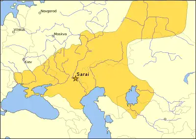 Territories of Golden Horde as of 1389