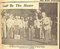 The Mayor of Ealing officially opens Brent Valley Golf Course on 20 July 1938 after it was acquired by Ealing Council.
