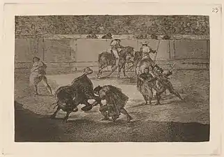 Νο. 29: Pepe Illo haciendo el recorte al toro ("Pepe Illo cuts away at the bull")