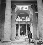Soviet Army graffiti in the ruins of the Reichstag in Berlin (1945)